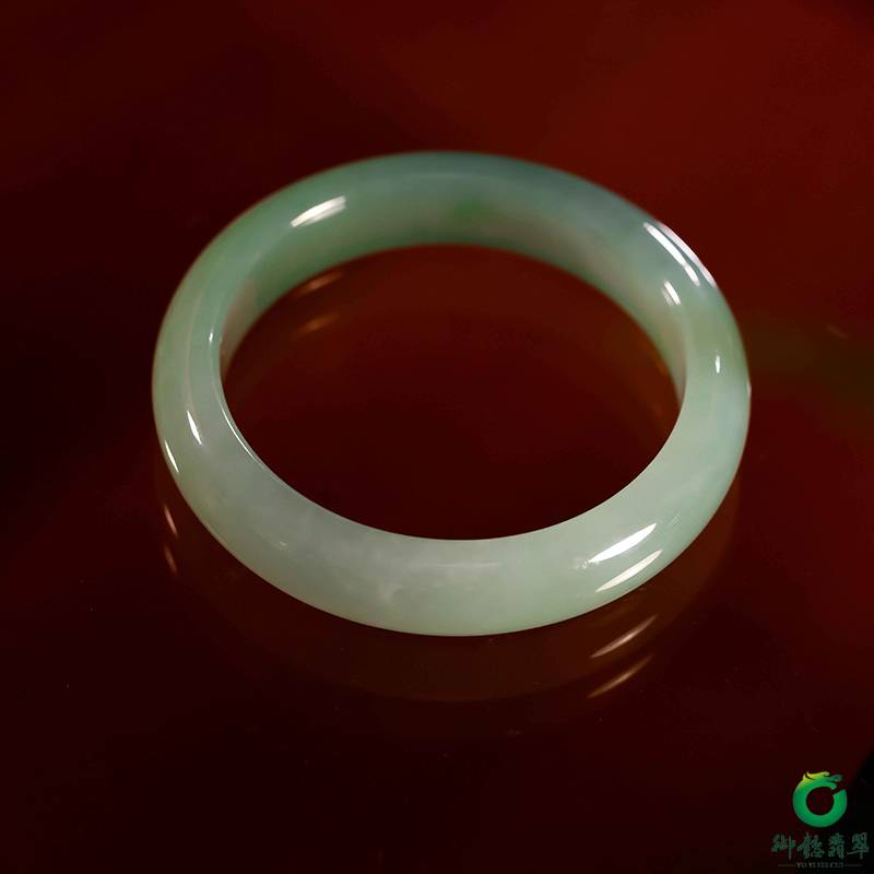 缅甸天然A货翡翠老坑冰种蓝手镯 56mm 52.7克