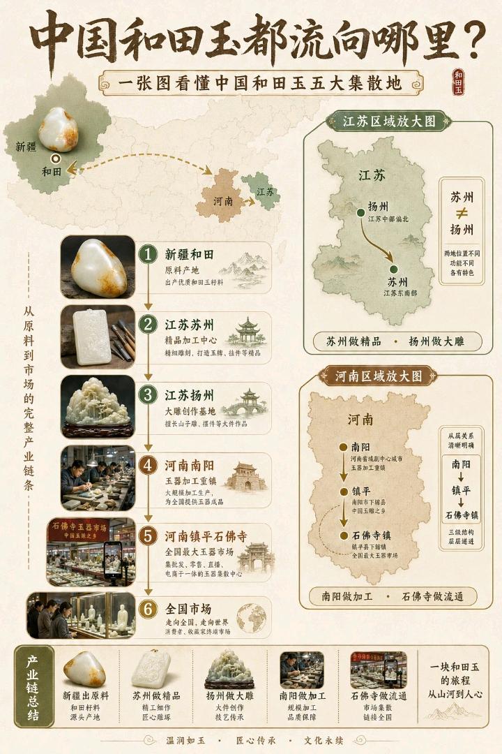 中国和田玉都流向哪里？